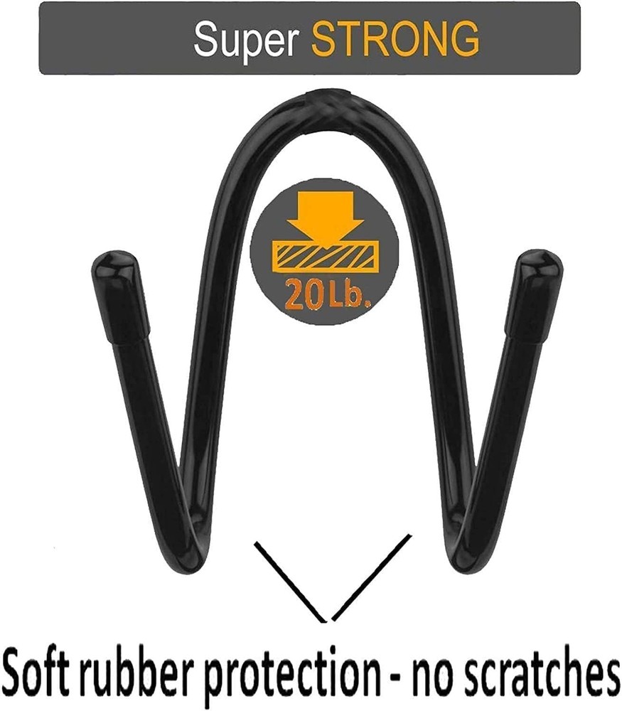 Pmsanzay Bow Wall Storage Display Rack - Hanger Hooks Mount, Black