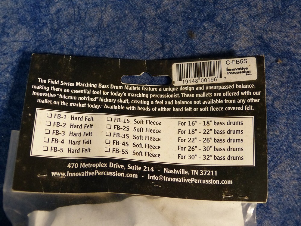 Innovative Percussion C-FB5S FBX-5S DRUM MALLET REPLACEMENT COVERS