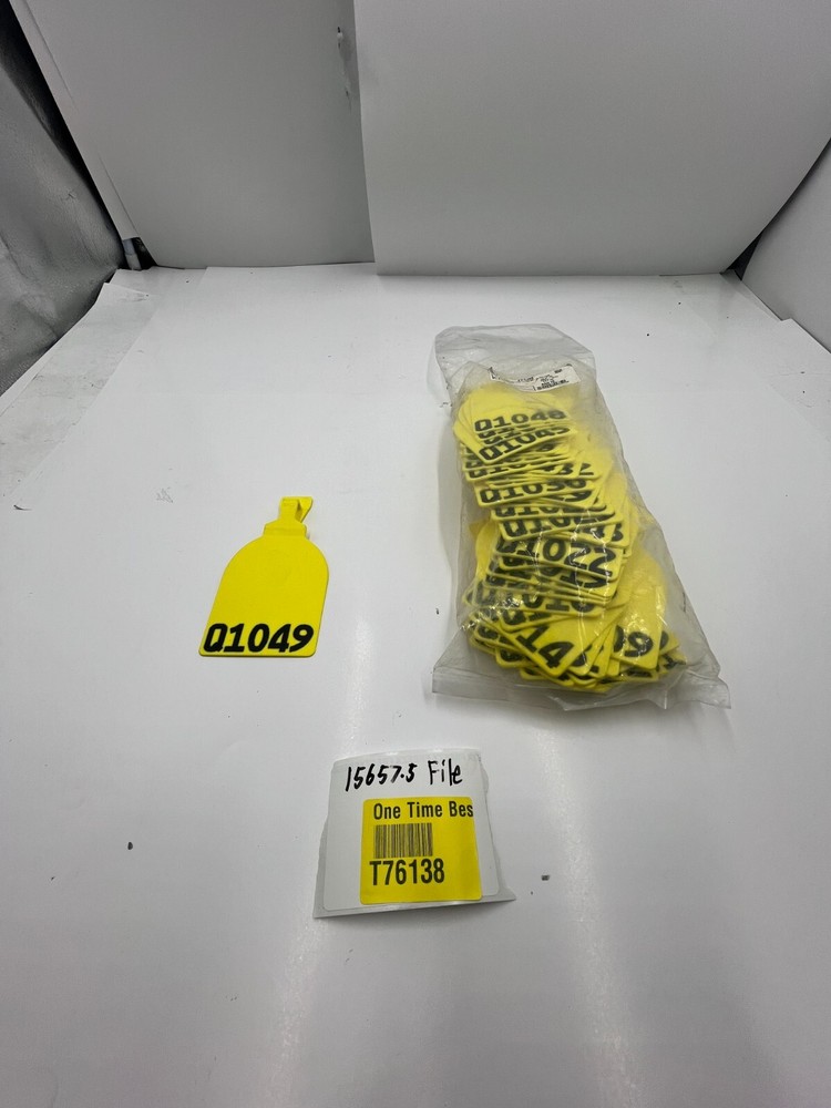 PACK OF 50 Allflex Maxi Advantage Feedlot 16 Yellow Cattle Ear Tags 310552