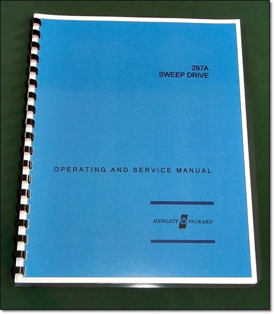 HP 297A Operating & Service Manual: Comb Bound & Protective Plastic Covers