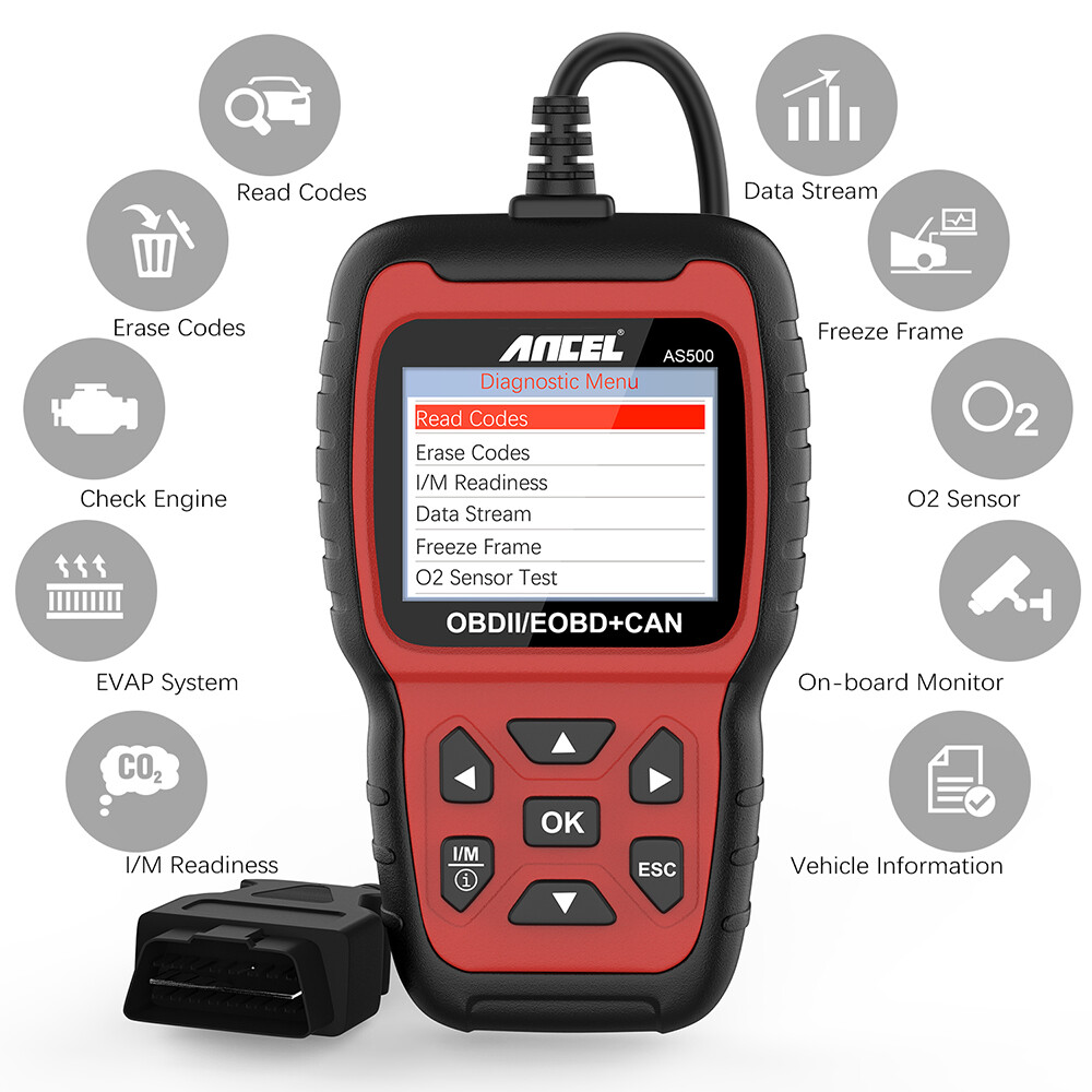 ANCEL AS500 Car OBD2 Scanner Code Reader Diagnostic Tool Check Engine Code
