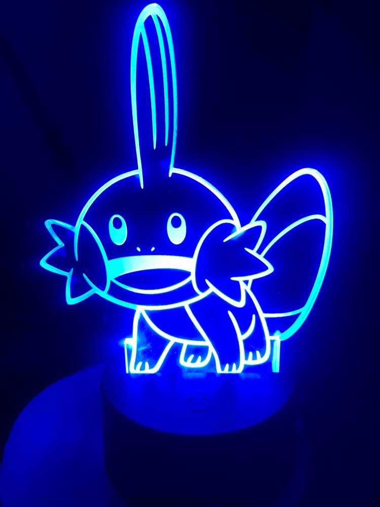 Custom Engraved Acrylic Mudkip LED Night Light