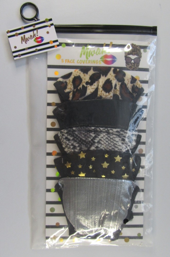 Mwah! 5 Face Coverings - Assorted Designs