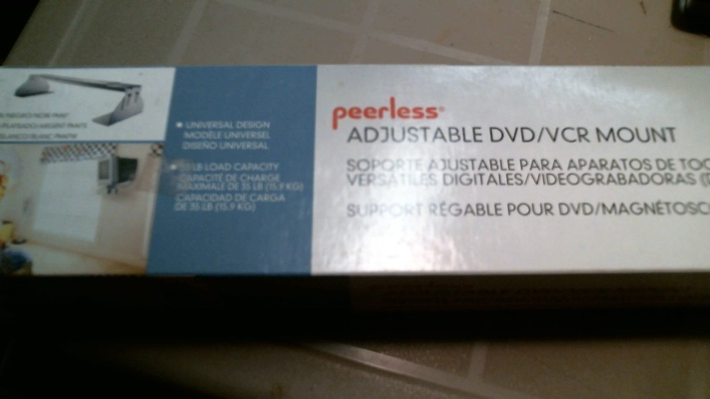 PEERLESS Adjustable PM47 VCR Bracket,  Black, FREE SHIPPING