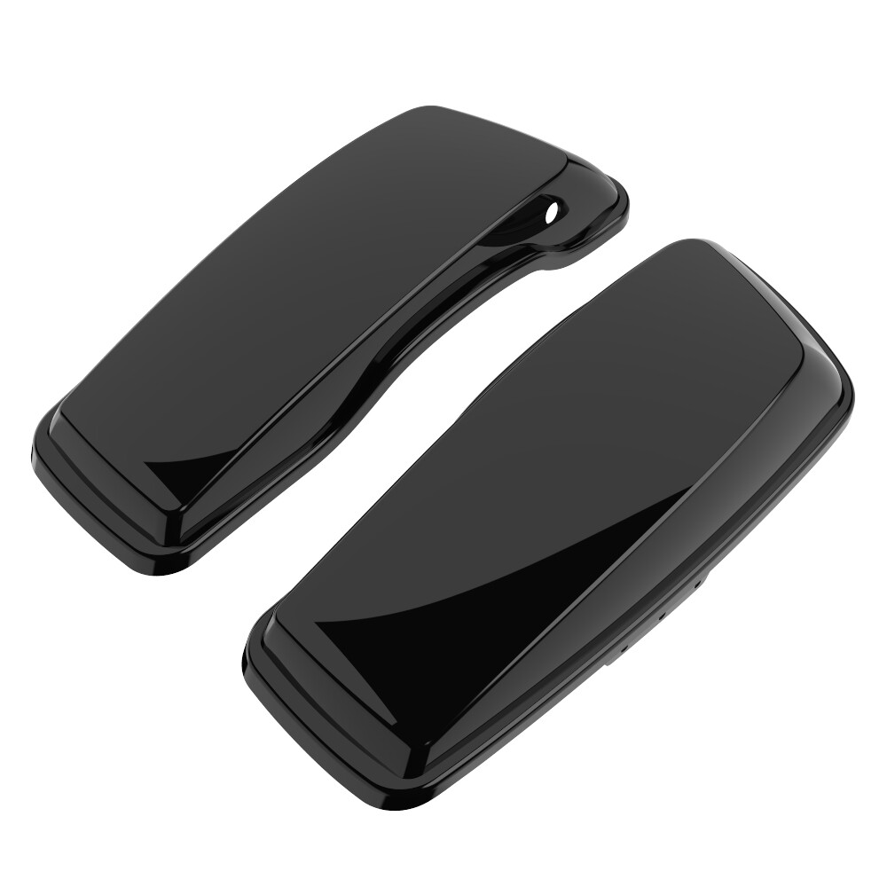 Vivid Black Stretched Saddlebag Conversion Kit Latch Hardware For 94-17 Softail