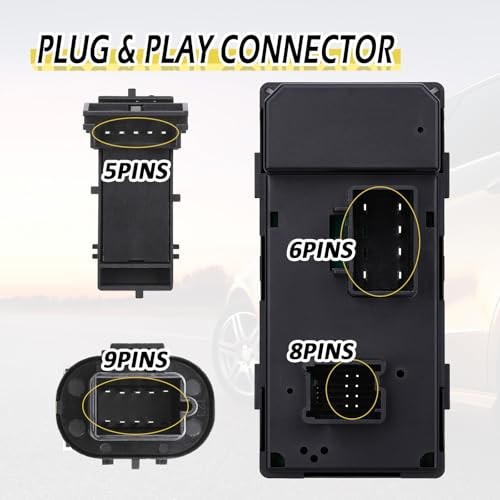 Power Window Control Switch Button & Door Lock & Mirror Switch Front Driver