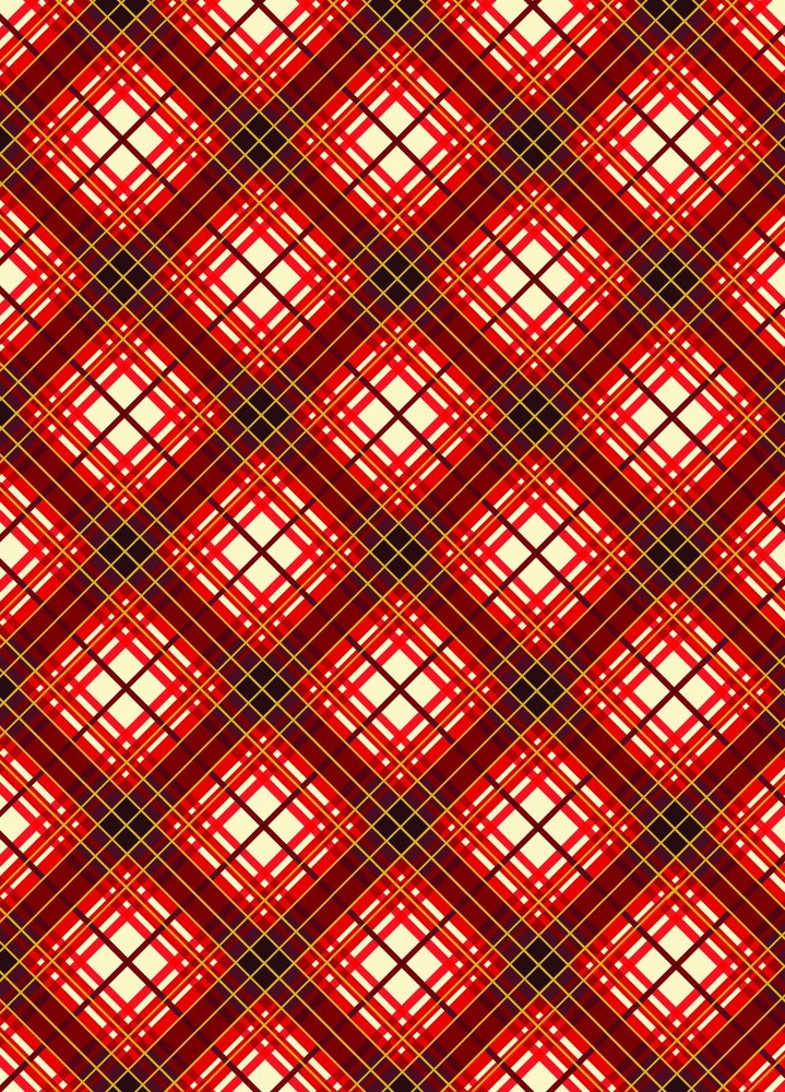 Christmas Musical Red Holiday Plaid