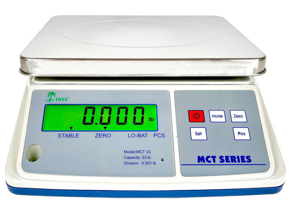 Tree MCT 33 Electronic Mid Counting Scale with Stainless Pan and LCD Display