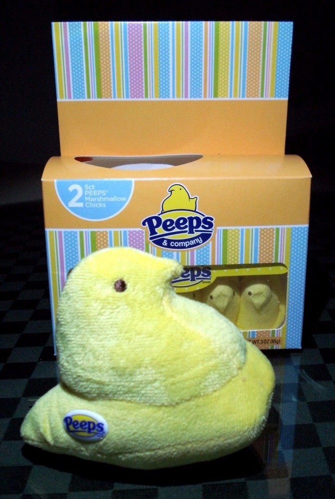 JUST BORN PEEPS BEAN BAG PLUSH YELLOW CHICK NIB