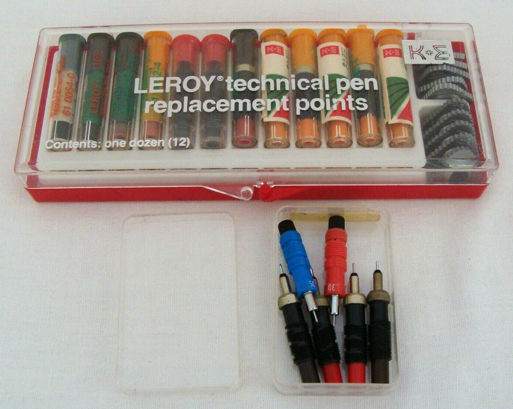 Mixed Lot Of 18 Drafting Mechanical Pen Replacement Points