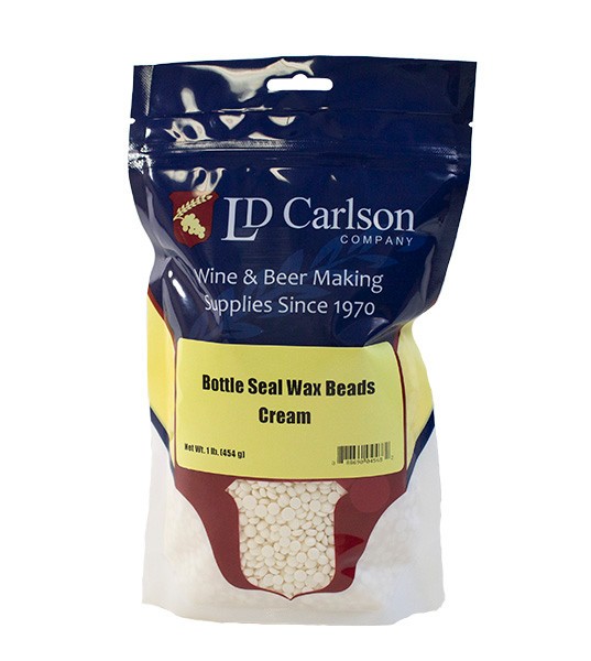 LD Carlson Cream Bottle Seal Wax Beads 1 lb