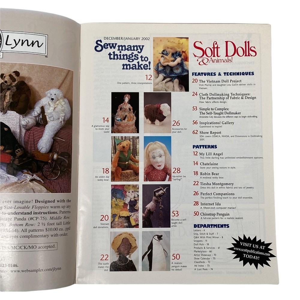 2002 Soft Dolls & Animals Magazine - With Pullout Pattern - 01 ’02 - Angels