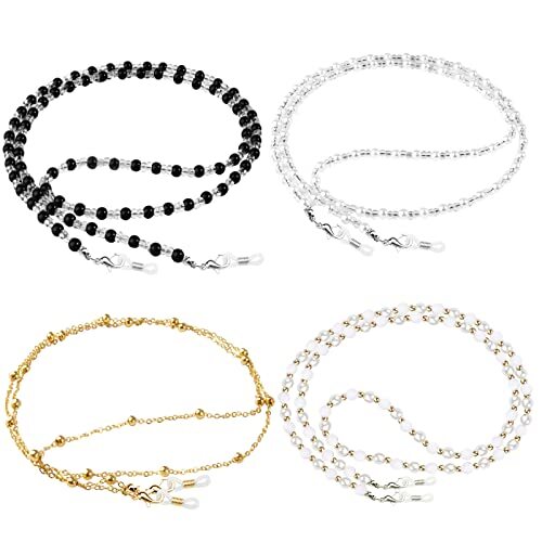 4-10 Pcs Eyeglass Chains for Women Eyeglasses String Holder Multi H-4pcs