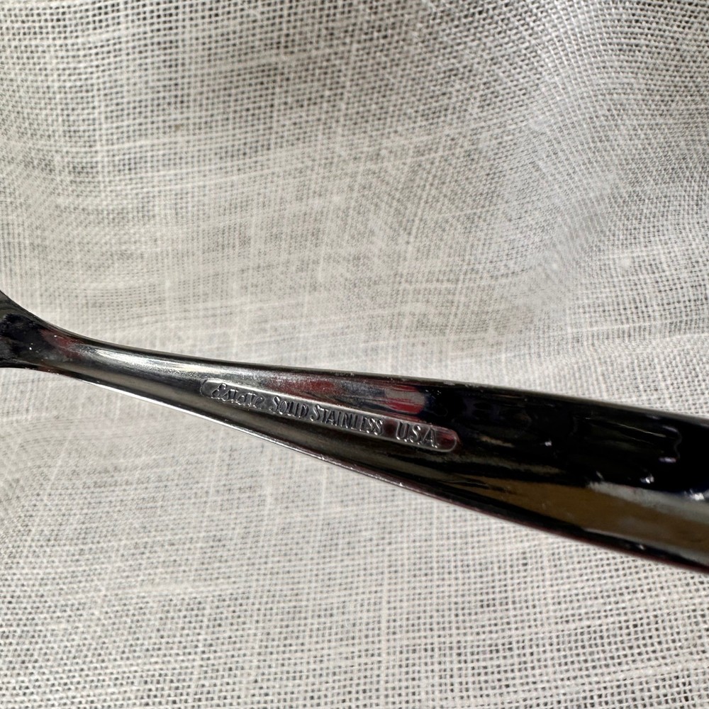Ebbtide Solid Stainless USA Serving Spoon Mid Century Modern Replacement 8.25in