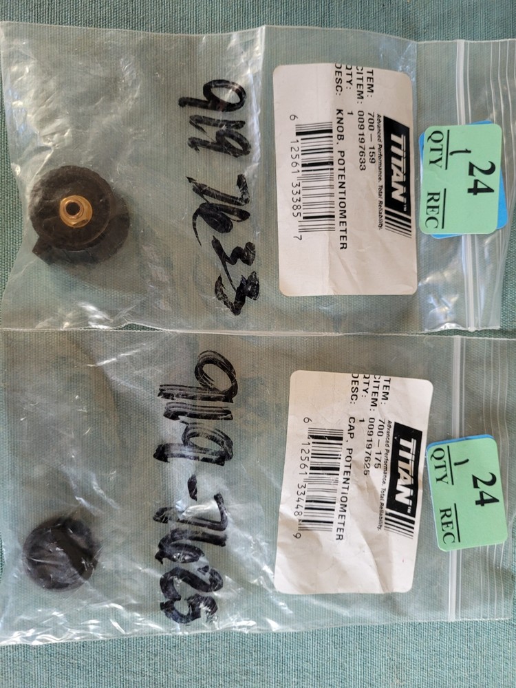 Titan Potentiometer Pressure Control Knob And Cap Set