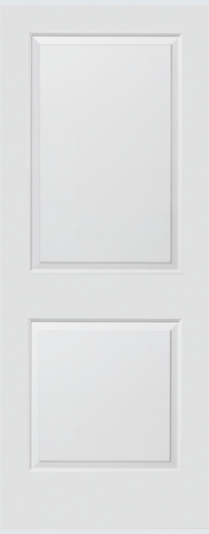 Carrara 2 Square Raised Panel Hollow Core Molded Interior Doors -Slabs & Prehung