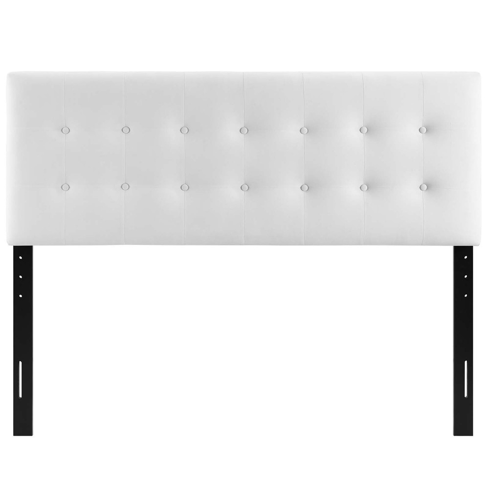 Modway Lily Biscuit Tufted Performance Velvet Full Headboard in White