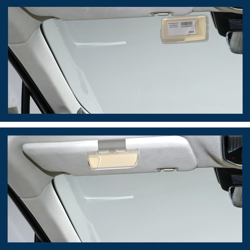 Secure 2024 EZ-Pass Holder – Strong Suction & Sun Visor Mount, Upgraded Transp