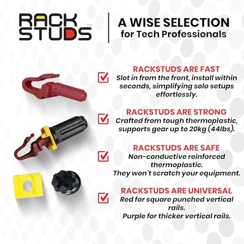 R100 Series II - Server Rack Screws 100 Pack | Cage Nut Replacement | Red