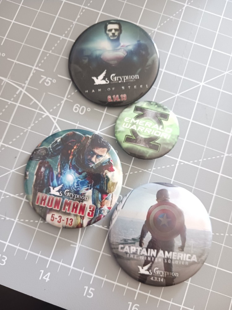 Marvel Pins Various Capt.America/Green Lantern (See Photos)
