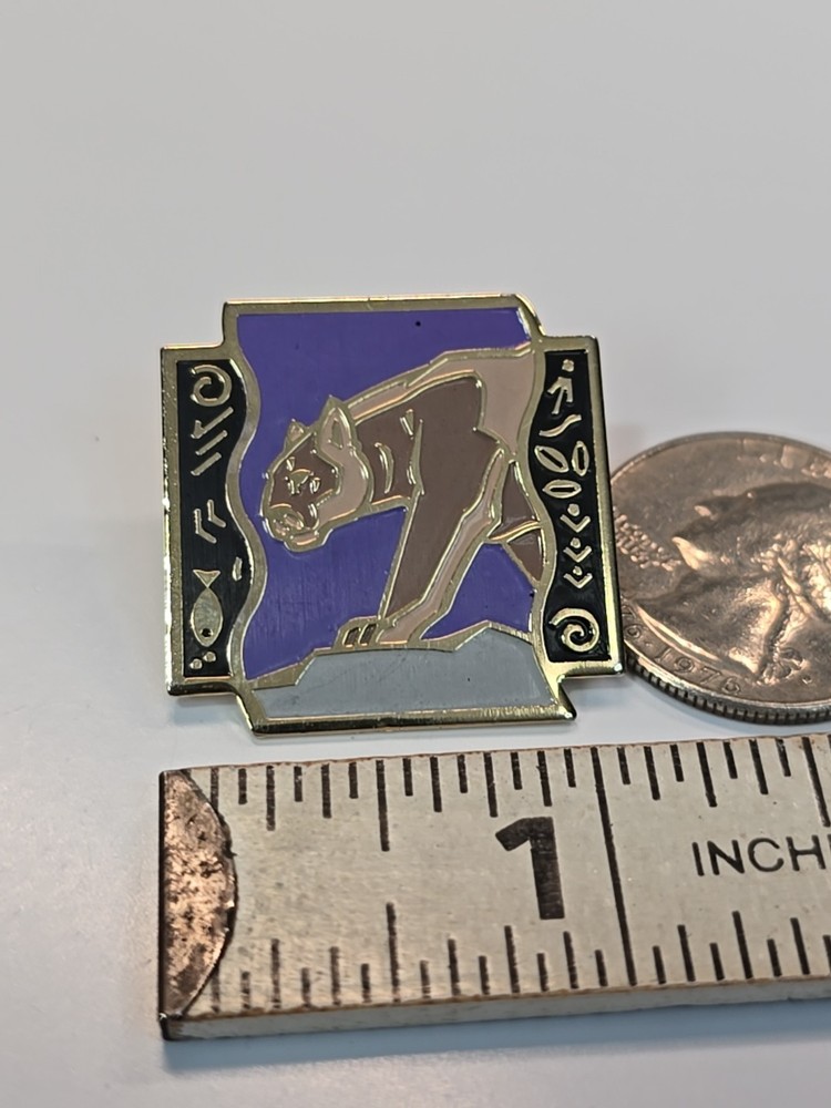Cougar Lapel Pin Thin Metal