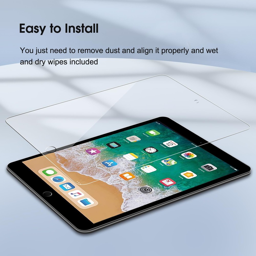 Qularlans 2 Pack Screen Protector for iPad 6th/5th Gen (2018/2017), Clear