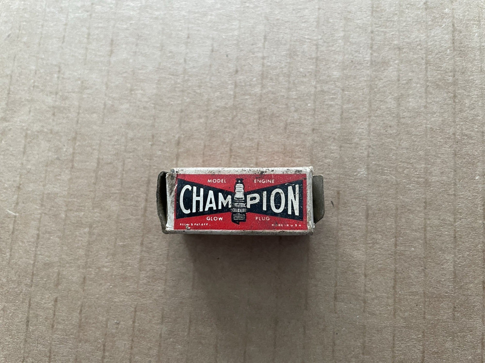 Vintage CHAMPION Glow Plug VG-2 (Box Only) Model Airplane Engine