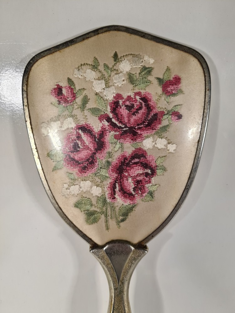 Vintage 3-Piece Vanity Set Mirror Brush & Comb