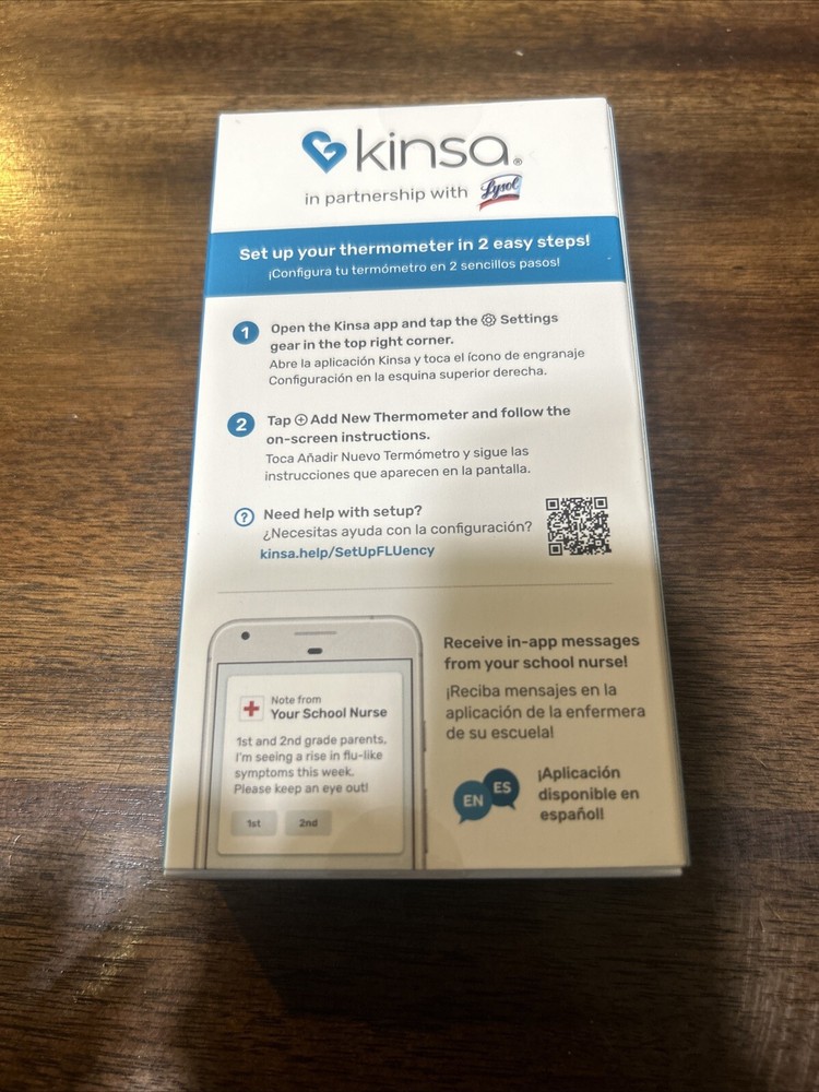 Kinsa KSA-120L Thermometer Bluetooth New