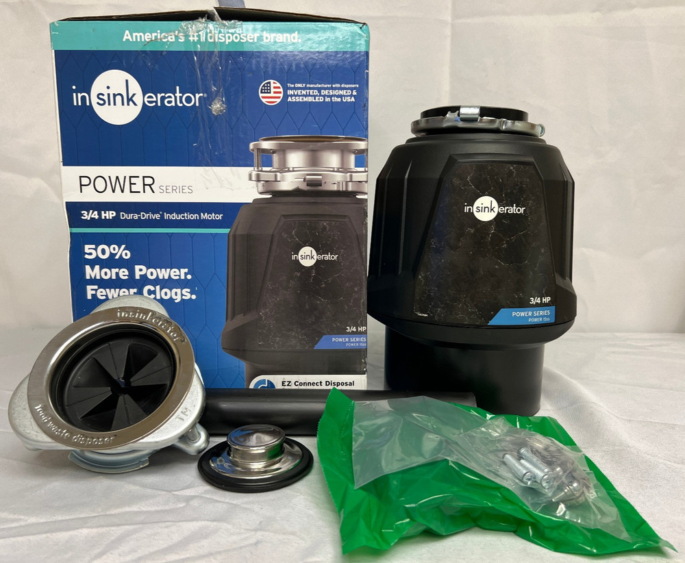 InSinkErator Power 15ss Garbage Disposal - 3/4 HP Stainless Steel - NEW Open Box