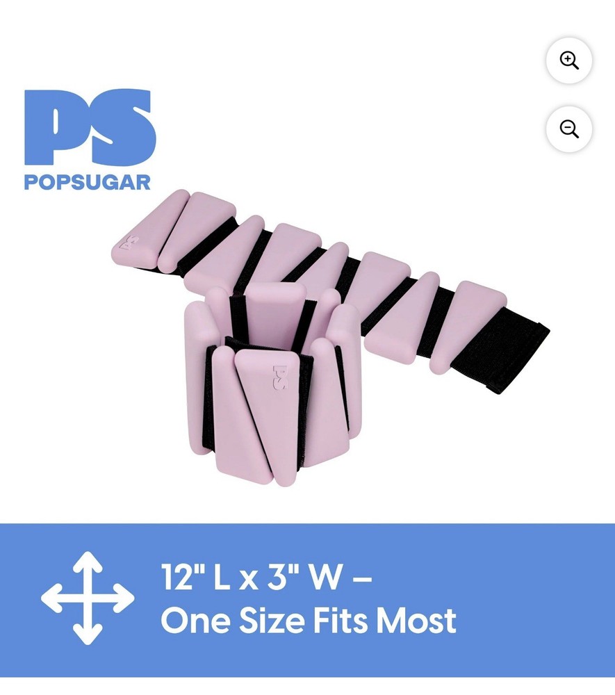 Popsugar Wrist Weight, 4 lb,Adjustable Straps