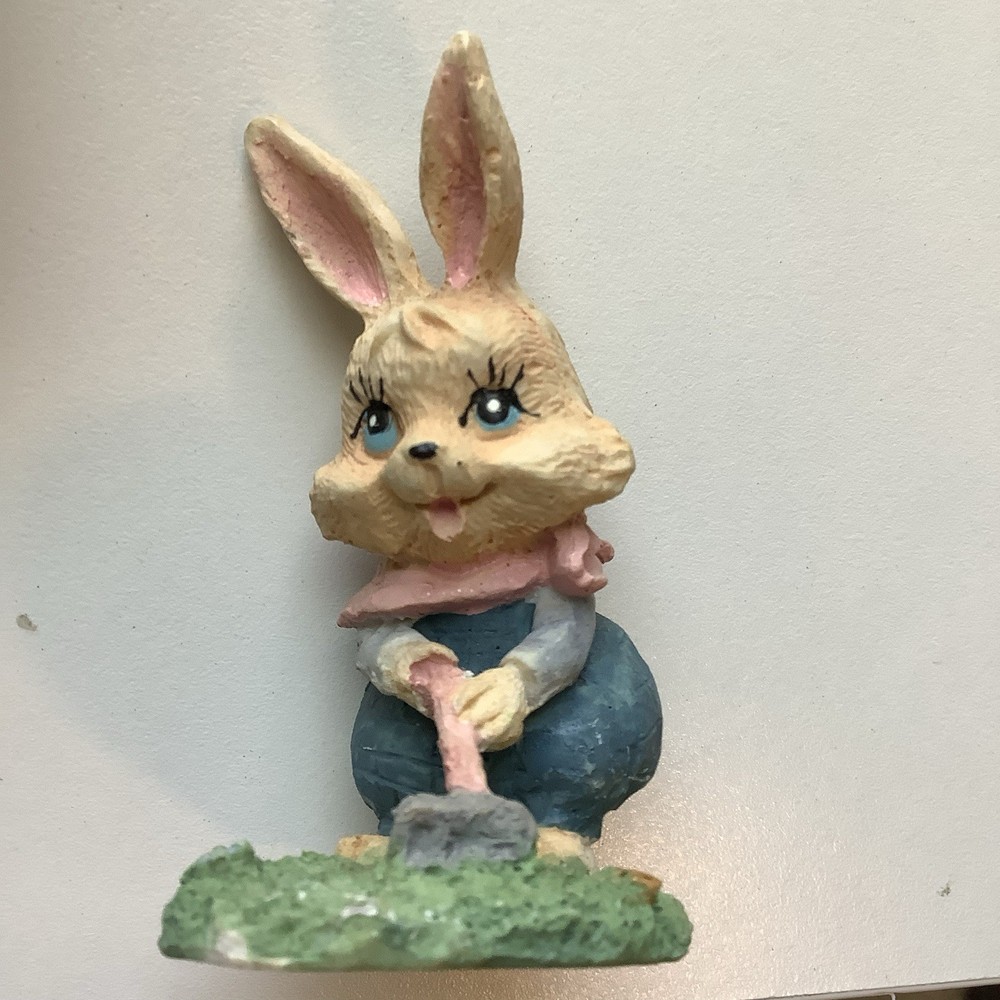4 Decorative Easter Bunnies One Bunny Egg By Russ Three Bunny Figurines