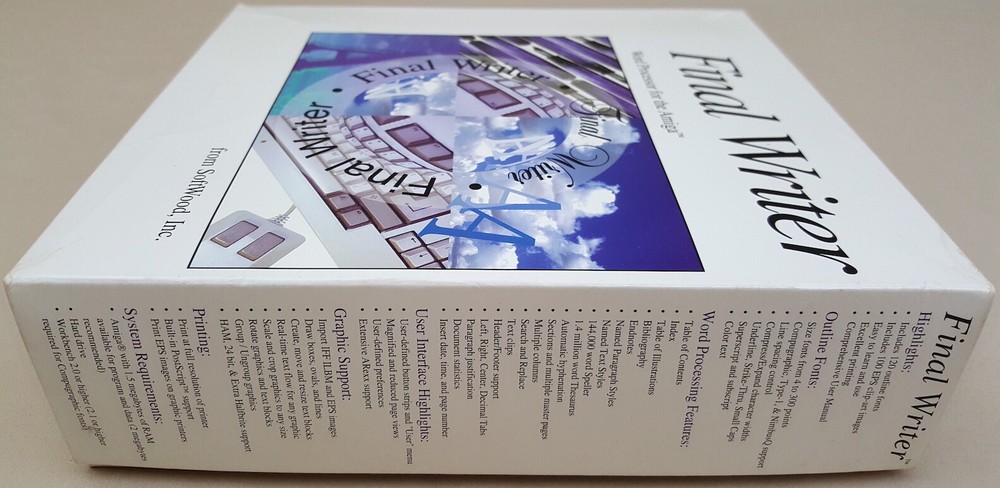 Final Writer Release 4 ©1994 SoftWood Word Processor for Commodore Amiga BOXED 1