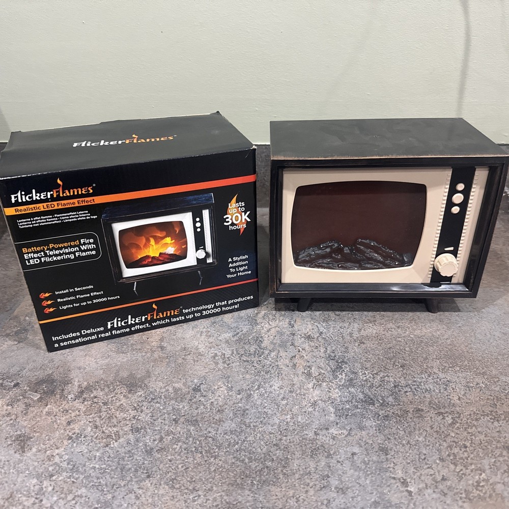 Decorative Realistic Fireplace Compact Retro Television Flicker Flames