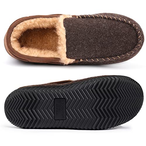 Men's Hearthfire Memory Foam Moc Slipper 10 Mocha