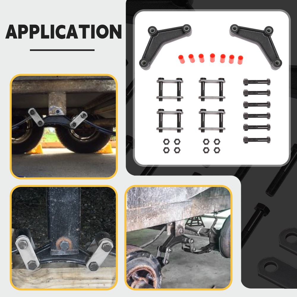 Steel Nylon Tandem Axle Trailer Spring Suspension Rebuild Kit 7k-14k Repair Axel