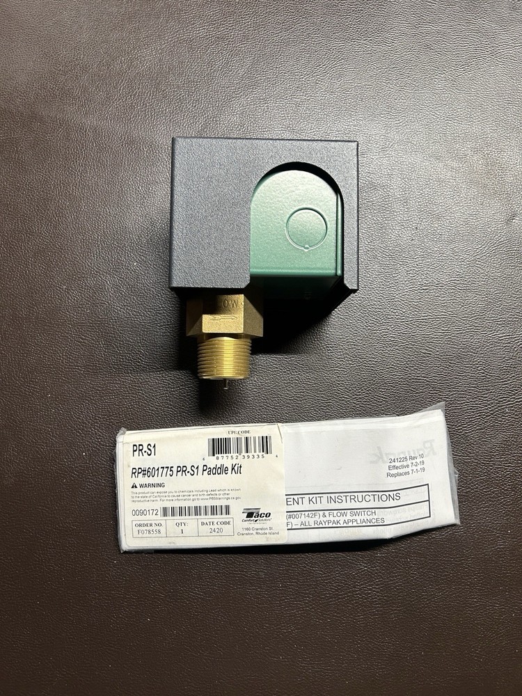 OEM Authentic Raypak 007142F Replacement Industrial Flow Switch Kit With Paddles