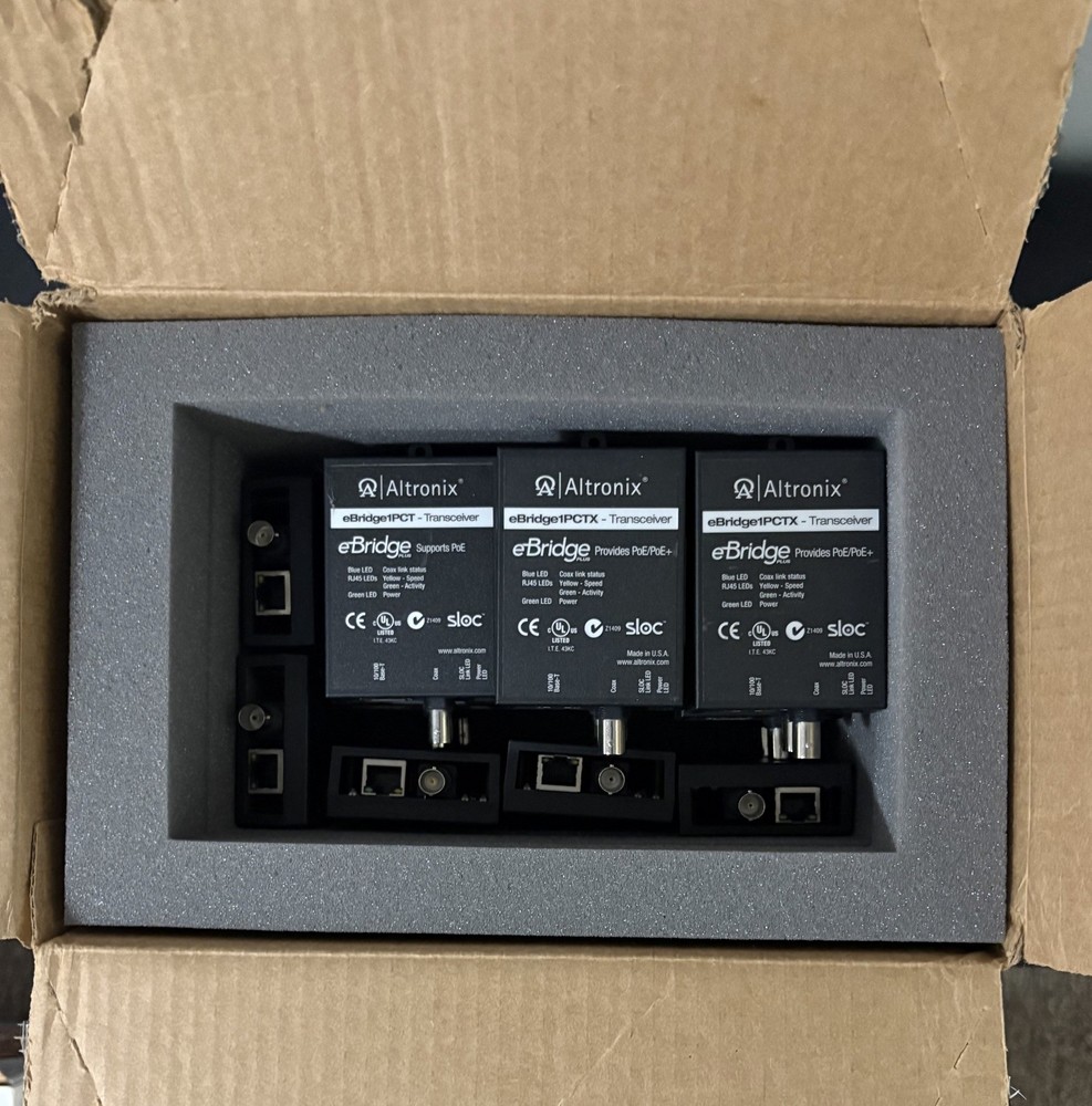 Altronix eBridge1PCT EoC Single Port Transceiver, 25Mbps, Passes PoE