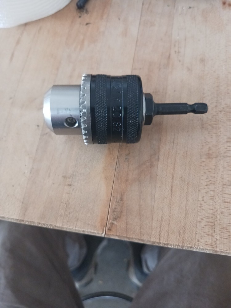 1/2 jacobs chuck with 1/4" hex adapter and key