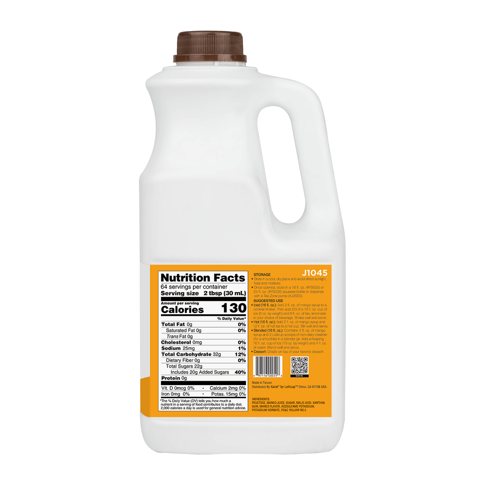Tea Zone Mango Syrup (64oz), J1045