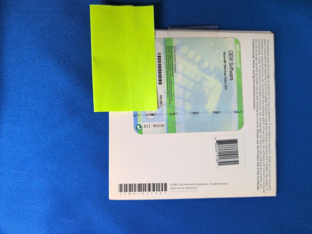 Microsoft Office Basic Edition 2003 CD with Product Key