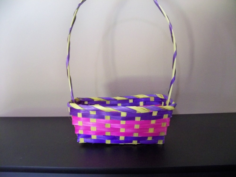 4 Easter Baskets in 4 Colors with Easter Fabrics Liners FREE SHIPPING