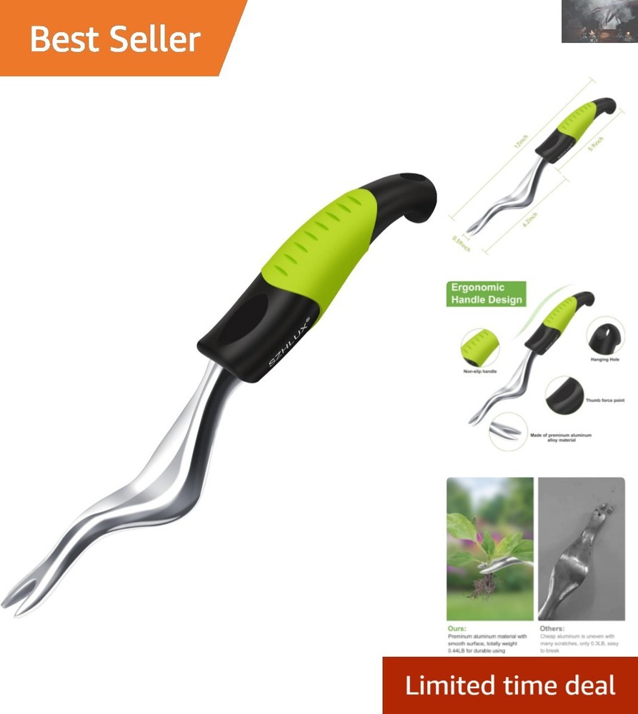 Compact Green Hand Weeder - Durable Weed Puller Tool for Effortless Weeding