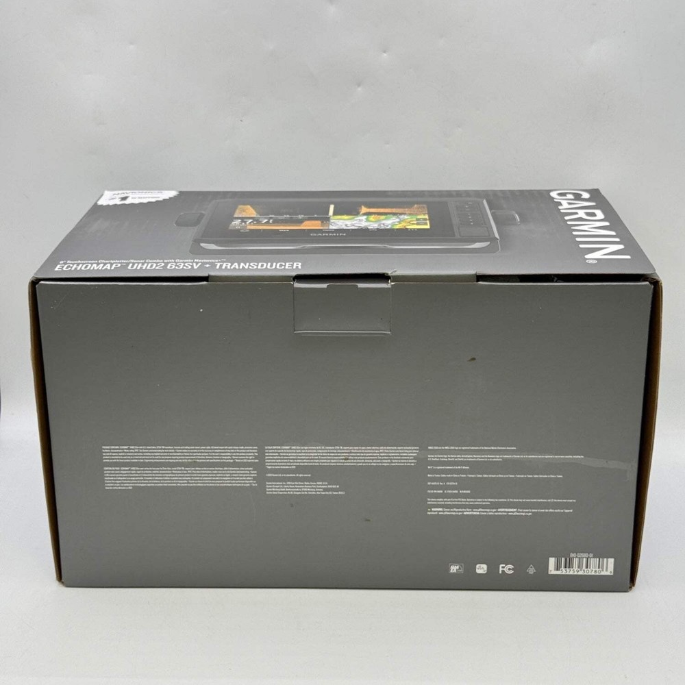 New GARMIN Echomap UHD2 63SV + Transducer 6" Touchscreen Chartplotter Sonar Comb