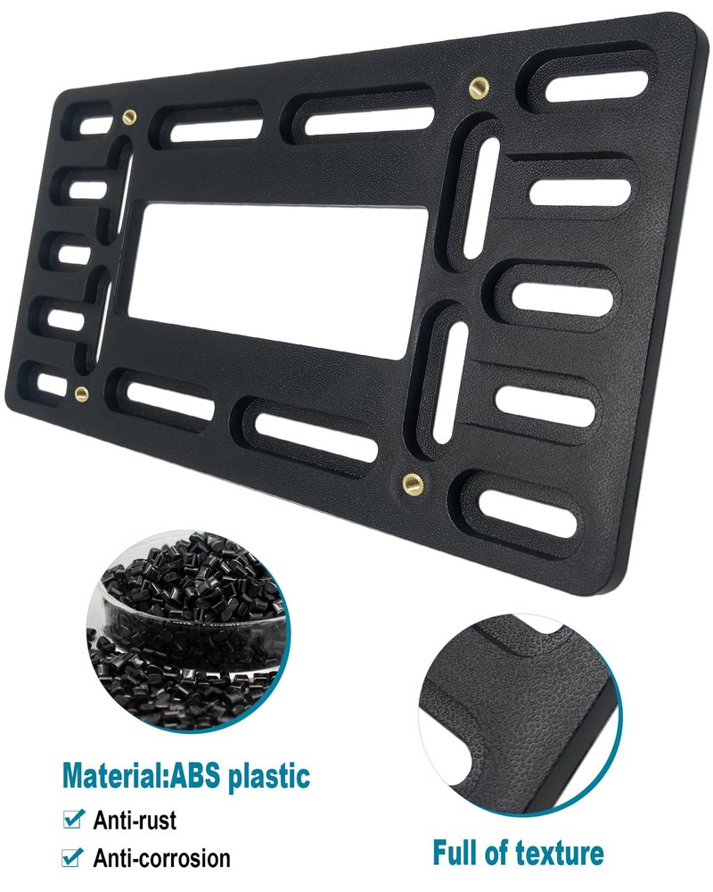 Front License Plate Bracket Holder Universal Front Mounting Kit, Plastic Bum...