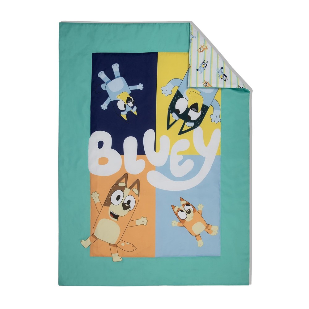 Bluey 4 Piece Toddler Bedding Set – Includes Comforter, Sheet Set – Fitted To...