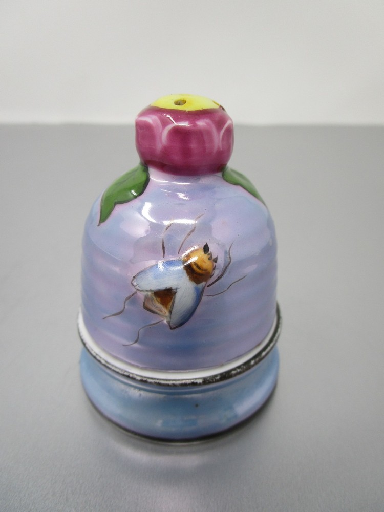 Vintage Lusterware 2 Pc Beehive Pepper Shaker & Salt Cellar Combo Made in Japan
