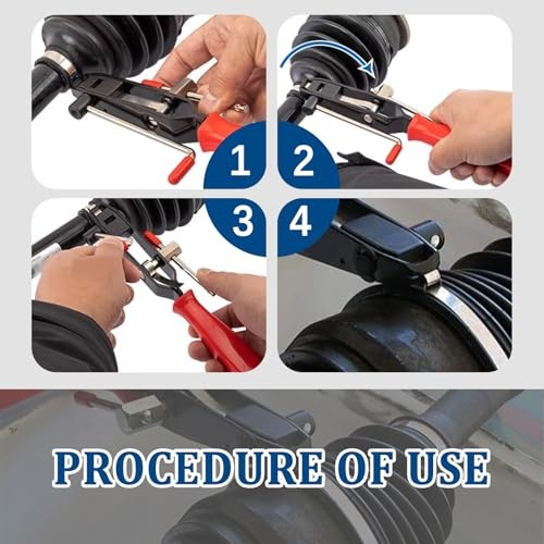 Thickened CV Boot Clamp Tool Kit,CV Joint Ear Clamp Pliers with 20 CV Boot