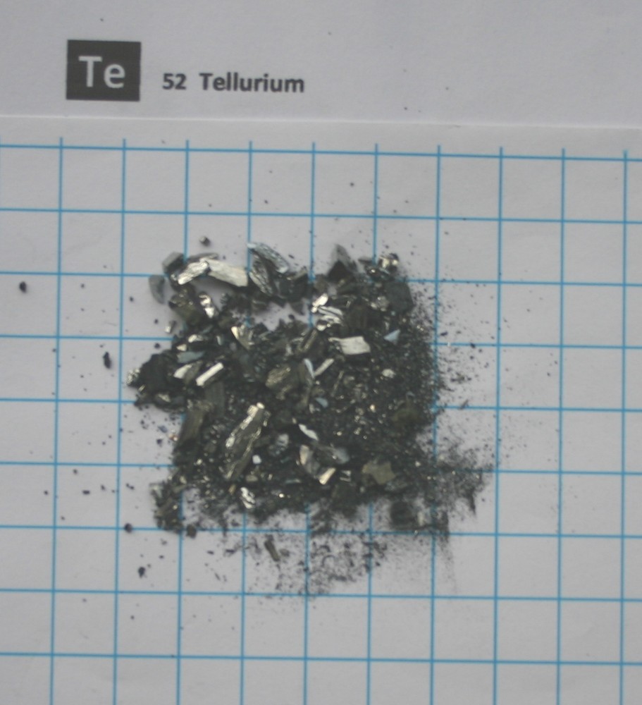 10 gram 99.99% Tellurium metalloid pieces element 52 sample