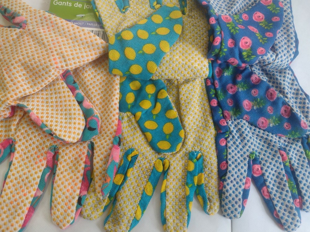 Garden Gloves Spring Time Theme Garden Collection One Size Fits Most Assorted